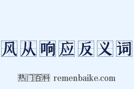 风从响应反义词是什么意思的图片